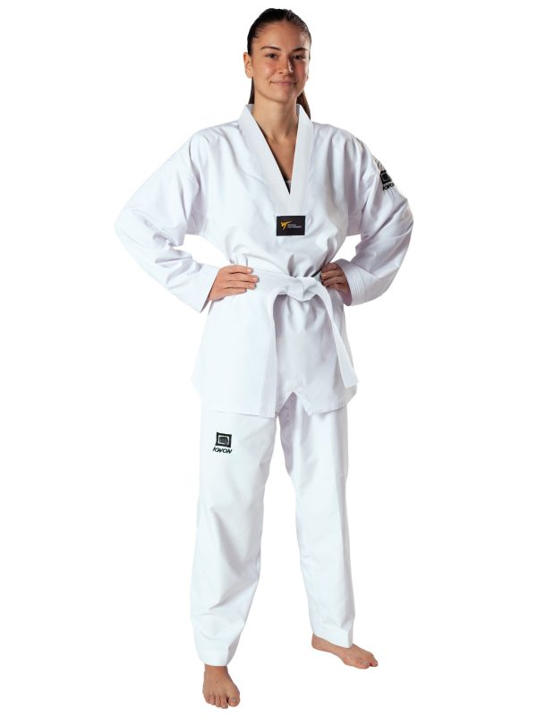 Uniforme de Taekwondo Cuello Blanco